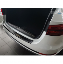 Protector Paragolpes Trasero Negro Acero Inox Audi A4 B9 Avant 2015- &#039;Ribs&#039;